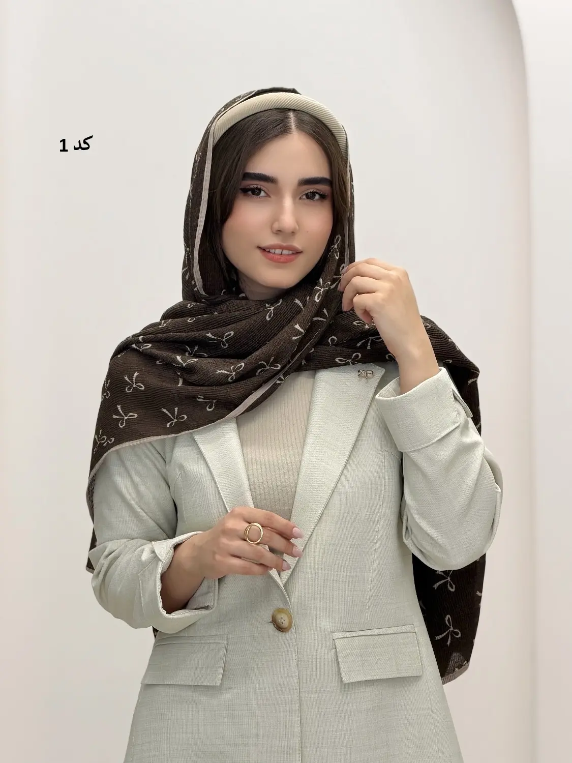 6927-شال نیلوفر